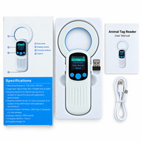 Lecteur de puces pour animaux de compagnie portable PT190 FDX-B ISO11784/11785 avec stockage de 1000 données