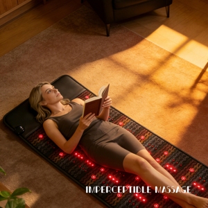 Luxuryade B190 PEMF FlR Photon Red Light Heating <span class=keywords><strong>Pad</strong></span> Crystal Amethyst Heating Mat Therapy Infrared Mattress. - Product Image 2