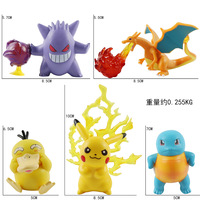 Figura de PVC de Pikachu de Pokémon en Caja Sorpresa, Juguete Coleccionable, Adorno de Escritorio, Regalo de Cumpleaños para Niños