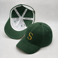 Casquette de baseball sportive verte de haute qualité, six panneaux, brodée, en sergé, réglable, pour l'extérieur, fabrication OEM, fournisseur OEM personnalisé