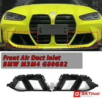 Kit de conduits d'air avant en fibre de carbone sèche, grille de sortie latérale MP, séparateur d'air de pare-chocs pour BMW G80 G82 G83 M3 M4