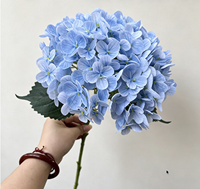 Hydrangeas artificiels rouges au toucher réel, 176 pétales, pour mariage, Halloween, fêtes à domicile, événements, décorations du Nouvel An