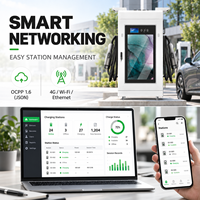Écran publicitaire 43 pouces, chargeur rapide DC 60-360 kW, station de recharge pour véhicules électriques, CCS1 CCS2 GB/T NACS OCPP, double pistolet, EVSE commercial
