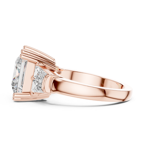 Anillo de Oro de 18k con Diamante Cultivado en Laboratorio, Corte Princesa, Estilo Súper Moderno, Tipo Clásico para Mujer, Certificado para Aniversario de Bodas - Product Image 3