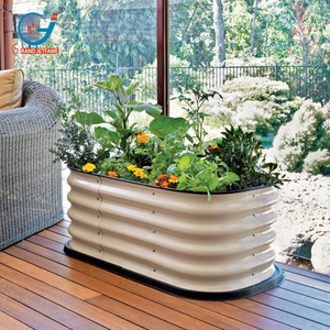 Kit de jardinière surélevée en métal de 17 pouces de hauteur, bac à plantes d'extérieur pour légumes et fleurs - Product Image 1