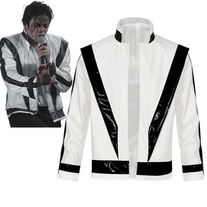 Chaqueta <span class=keywords><strong>de</strong></span> Cuero Blanca Personalizada <span class=keywords><strong>de</strong></span> Michael Jackson, Disfraz Unisex <span class=keywords><strong>de</strong></span> Beat It <span class=keywords><strong>Thriller</strong></span> para Representaciones Escénicas, Cosplay y Juegos <span class=keywords><strong>de</strong></span> Rol <span class=keywords><strong>de</strong></span> Halloween - Product Image 2