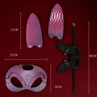 Masque pour les yeux détachable à motif crocodile pour couple SM, accessoires de jeu de rôle et de flirt, produits pour adultes pour femmes
