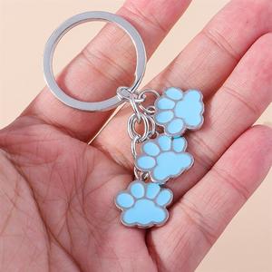 พวงกุญแจรูปอุ้งเท้าสุนัขเคลือบสีดำสีขาวสีเขียวสีม่วงพวงกุญแจรอยเท้าสุนัขโลหะ3D สำหรับกระเป๋าผู้หญิงอุปกรณ์เสริมเสน่ห์ - Product Image 6