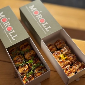 Caja de Papel Ecológica para Sushi, Caja de Comida para Llevar, Caja de Sushi Kraft Desechable Personalizada para Entrega a Domicilio en Restaurantes - Product Image 4
