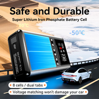 Démarreur de voiture 6-en-1 et gonfleur de pneus, booster de batterie de voiture d'urgence et pompe à air 16800mAh en alliage pour climat froid
