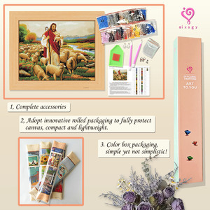 ภาพวาดเพชร DIY ลายป่า 5 มิติ พระเยซู งานศิลปะโมเสกเพชร ตกแต่งบ้าน - Product Image 3