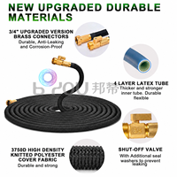 Tuyaux d'arrosage extensibles durables anti-corrosion avec brumisateur, longueur 50FT/100FT, en polyester/TPE/latex, avec connecteur