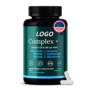 Complexe <span class=keywords><strong>de</strong></span> glycinate <span class=keywords><strong>de</strong></span> magnésium avec D3 et B6, glycine, acide citrique, acide malique, taurine, gluconate, bicarbonate et orotate - Product Image 1