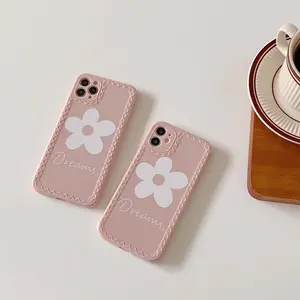 ורוד פרחי טלפון מקרה עבור iPhone 11 פרו מקס הסיליקון TPU פרחוני כיסוי מקרי, סוכריות צבעים פרחי טלפון כיסוי עבור iPhone Xsmax