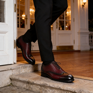 Zapatos Casuales de Cuero para Hombre de Marca de Lujo, Nuevos Oxfords con Cordones y Estampado de Avestruz, Cómodos, Hechos a Mano, para Vacaciones, Primavera, Verano, Otoño - Product Image 4