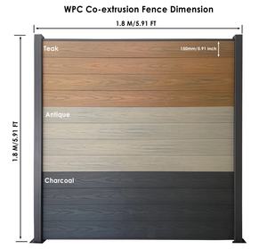 Outdoor Yard <strong>Ideas</strong> Composite Privacy <strong>Fence</strong> Schutting Composite Bruin Outdoor Composite Fencing - Product Image 3