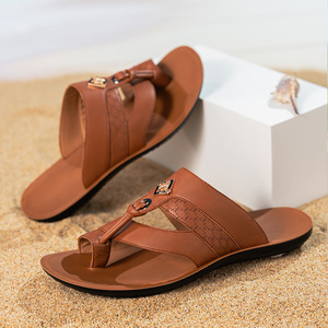 Men's Plus Size Toe Post Slides 2026 Summer Breathable Lightweight Non-Slip Outdoor Wedding <b>Slippers</b> - Product Image 5