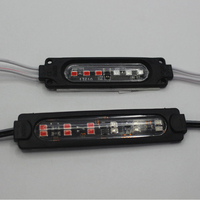 Module LED RAYFONDLED 86x20mm 12 LED 2W COB rouge/bleu clignotant IP65 DC12V 120° d'angle de vision pour voiture, camion, moto, tout-terrain