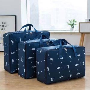 Wardrobe Foldable Oxford Cloth Storage Bag Large Capacity Closet Organizer Household <b>Quilt</b> Storage Bag with Zipper - Product Image 2