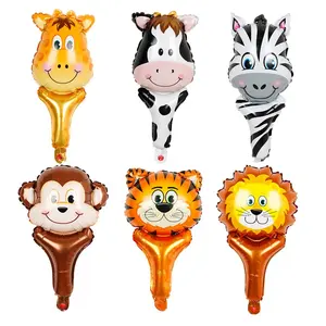 Mini balões de animais para decoração, animais de safari selva de balões para decoração de festa de aniversário infantil