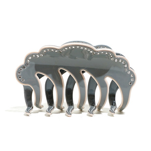 Pinza de Pelo Personalizada con Diseño de Onda, Tres Capas, con Diamantes, de Acetato, Unisex, Accesorios de Moda para el Cabello - Product Image 5