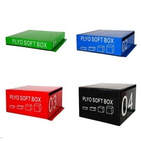 Boîte de saut pliométrique empilable en PVC souple durable avec logo personnalisé pour la salle de sport et le fitness