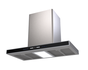 <span class=keywords><strong>Hotte</strong></span> de cuisine îlot en acier inoxydable en forme de T avec commande tactile, éclairage LED, aspiration puissante pour cuisines ouvertes - Product Image 2