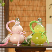 Bouteille en verre de luxe, nouvelle, de haute qualité, vente directe, design unique, forme de gourde, 250 ml, 375 ml, 500 ml, bouteille de boisson