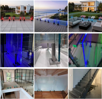 Edelstahl-Pool-Glaszaun, rahmenloses Balkongeländer für den Außenbereich, Glas-Treppenhandlauf, Glas-Spigot-Geländer für Villa und Apartment