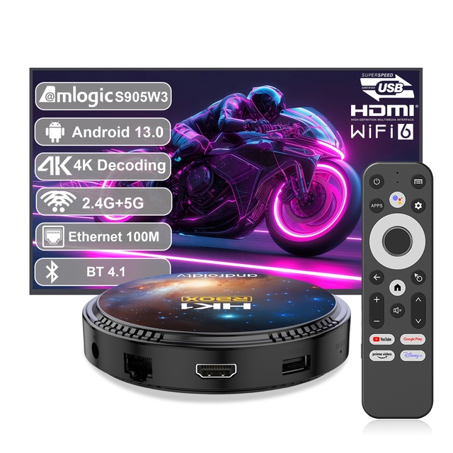 Ihomemix HK1 RBOX W2T TV Box S905W2 HD 4K 2.4G 5G WiFi Android 11 ATV Smart TV Set Top Box With Voice Remote Control