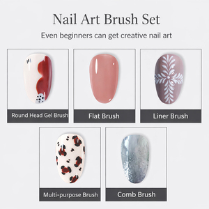 Brosse à ongles personnalisée avec manche en métal, poils en nylon réutilisables pour le nail art classique et les ongles en gel - Product Image 4