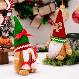 SHUANGYUAN Decoraciones navideñas Sin rostro Santa Elf Gnome Muñecos de tela Tela pequeña Figuras decorativas de Navidad - Product Image 3