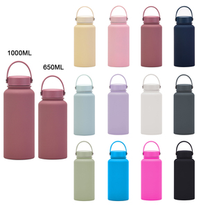 Termo de agua de gran capacidad para viaje al aire libre, tapa de botella con doble pared, aislamiento al vacío de acero inoxidable, con mango - Product Image 3