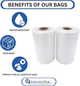 ถุงเก็บอาหาร12 "x 16" ถุงพลาสติกใสสำหรับเก็บอาหารผลไม้ผักตู้เย็นห้องครัว - Product Image 3