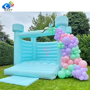 Özelleştirilmiş tasarım Logo baskılı olay 0.55mm PVC tasarımlar satılık balon Garland sıçrama ev
