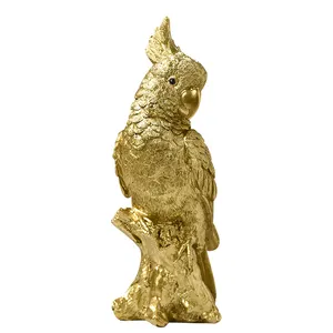 Armadietto del vino creativo di lusso leggero da soggiorno in resina pappagallo artigianale decorazione della tavola per la casa con scultura di uccelli pappagallo simulata regali - Product Image 1