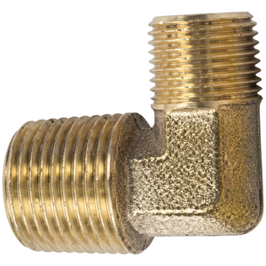 ข้อต่อท่อทองเหลืองแบบข้อศอก 90 องศา เกลียวตัวผู้ รูปทรงหกเหลี่ยม - Product Image 1