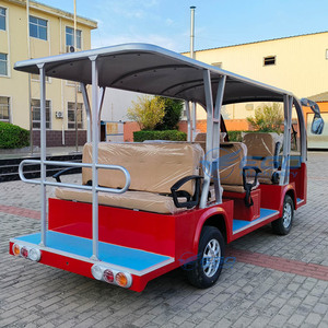 Autobús Turístico Eléctrico XCEGO de 11 Asientos, Fila 3, de Alta Calidad, Fabricado en Henan, Color Naranja, Sin Puertas - Product Image 4