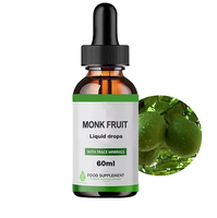 Extrait de fruit du moine biologique à 25% Mogroside v Gouttes liquides de fruit du moine Édulcorant liquide de fruit du moine