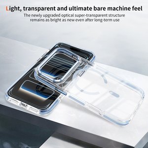 Coque de téléphone magnétique hybride en PC transparent et TPU souple, personnalisable, avec aimants puissants, pour iPhone 17 Pro Max – Vente en gros - Product Image 5