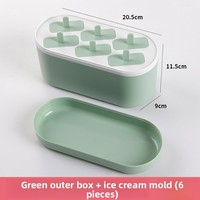 Moules à glaces à libération facile, 6 pièces, sans BPA, pour glaces maison, outils pour la fabrication de glaces