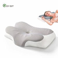 Oreiller en mousse à mémoire de forme avec tissu rafraîchissant élastique, soutien ergonomique pour le cou en forme de papillon, pour lit, personnalisable – Fournisseur d'usine