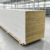 Panneau d'isolation en laine de roche imperméable, panneau sandwich en laine de roche pour l'absorption acoustique et la réduction du bruit dans les ateliers d'usine