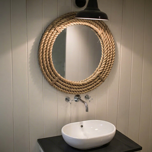 Handmade Nautical Rope Wall <b>Mirror</b> Rustic Coastal Round Decorative <b>Hanging</b> <b>Mirror</b> - Product Image 1