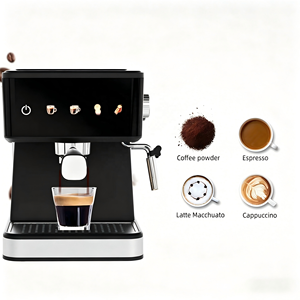 Machine à expresso semi-automatique PANCERKA avec écran LCD, 20 bars, multifonctionnelle, <span class=keywords><strong>petite</strong></span>, mousse de lait, vapeur, normes EU, UK, US - Product Image 3