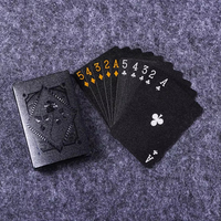 Jeu de cartes de poker noir et or, étanche, collection de cartes magiques Dmagic, jeu de société, coffret cadeau