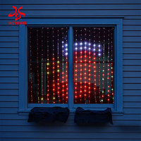 Lumières programmables de rideau de fenêtre à LED avec édition de motifs en temps réel et modes de scène intelligents pour un décor festif de maison moderne