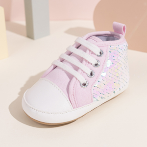 Zapatillas de deporte brillantes para bebé, zapatos de lona de suela blanda para bebé, zapatillas deportivas para bebés, zapatos de cuna - Product Image 6