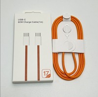 Cable de Carga Rápida PD de 60 W, 1 m, Trenzado de Nailon, Tipo C a Tipo C, Cable de Carga USB-C a USB-C de Alta Velocidad para iPhone 15/16/17