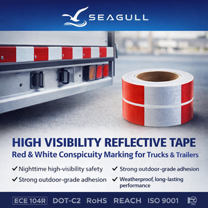 高強度反射テープ 強力な粘着力 あらゆる表面に簡単に貼れる 耐候性 防水性 耐油性 車のトラックの安全性に - Product Image 1